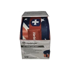S/M Harbinger 4.5" Unisex Foam Core Weight Lifting Belt - Stars Stripes Flag - Picture 1 of 2