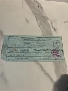 Vintage Motor Vehicle Registry 1980’s Germany Military Signed And Stamped - Picture 1 of 2