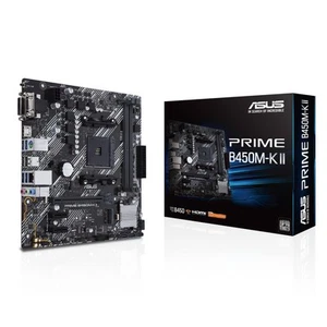 Asustek computer PRIME B450M-K II ATX +2GLN+U3.2+M2 SATA6+4XDDR9 microATX B450 K - Imagen 1 de 10