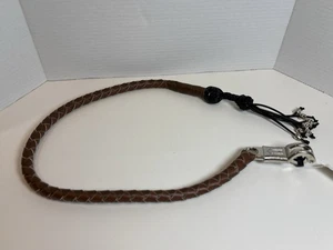 36” Two-Tone Brown Leather Hand-Braided Biker Get Back Whip Motorcycle Gear - Bild 1 von 7