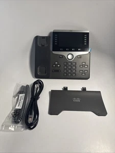Cisco 8841 CP-8841 color VOIP IP Phone Desk Office New Stand & Cables No Handset - Picture 1 of 11
