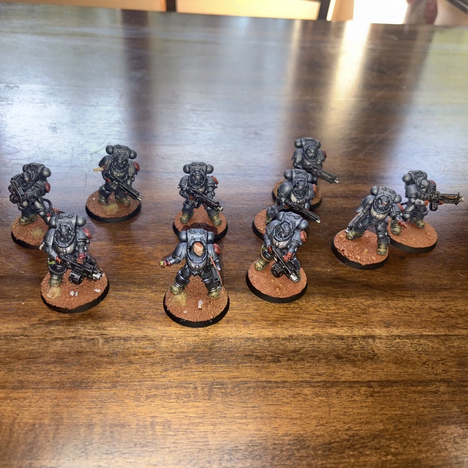 10x Pro Painted Based And Sealed Warhammer 40k Crimson Fists Heavy Intercessors - Image 1 of 4
