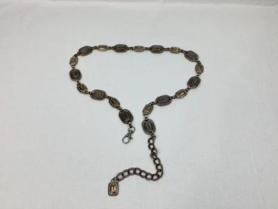 Женский модный ремень бронзовый серебристый хром металлические звенья размер несколько OSFM - Изображение 1 из 4