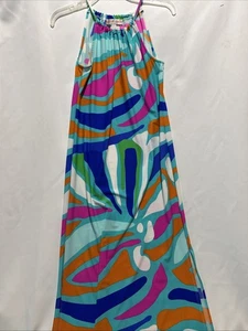 Jade Connally Women’s Halter Maxi Dress Multicolor Print NWT size XS - Picture 1 of 3