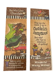 She Who Loves Loves Chocolate Bookmark Gift - Picture 1 of 1