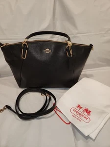 Coach Kelsey Black Pebbled Leather Satchel w/ Strap. GREAT CONDITION! - Picture 1 of 8
