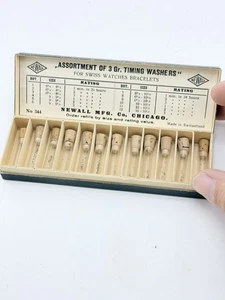 Newall 3 Gram Timing Washer Swiss Assortment Watch Parts In Box - Picture 1 of 5