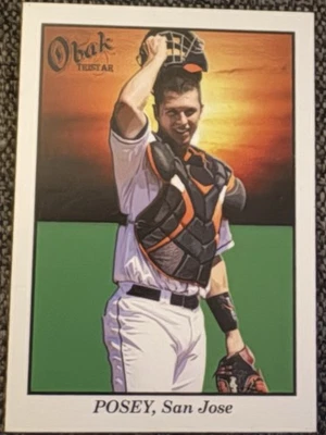 Tarjeta de novato Buster Posey 2009 Obek Tri-Star  Foto 1 de 2