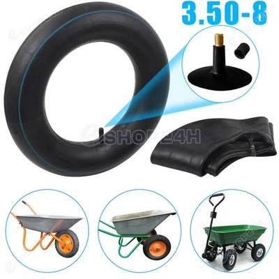 2x Schlauch 3.50-8 Zoll Gerades Ventil für Schubkarren Sackkarren Gartengeräte - Bild 1 von 4