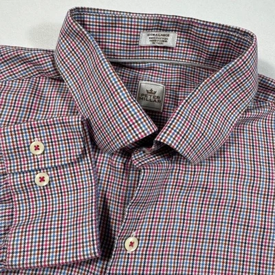 Camisa de vestir colorida Peter Millar para hombre XL manga larga a cuadros con botones Foto 1 de 4