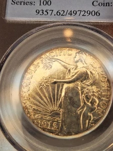 1915-S Panama Pacific Commemorative Half Dollar PCGS MS62 - Picture 1 of 9