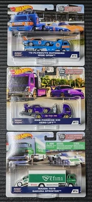 HOT WHEELS TEAM TRANSPORT RWB PORSCHE 930 70 SUPERBIRD 787B SAKURA BUNDLE *READ* - Image 1 of 4