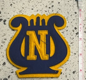 Letterman Patch Letter Band Orchestra Letter N Yellow Blue - Picture 1 of 2