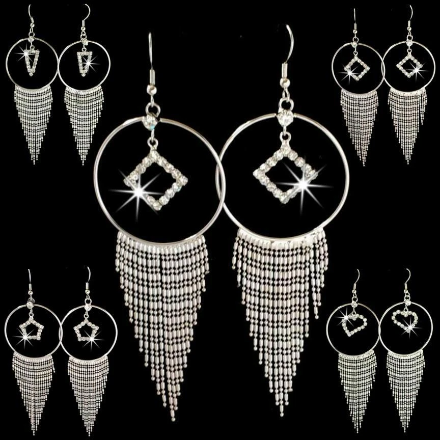 Orecchini Pendenti Strass Bollywood Gioiello Danza Del Ventre Ombelico Ballo - Immagine 1 di 1