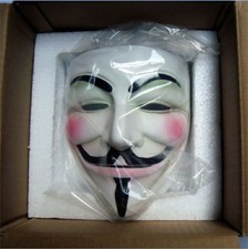 Cosplay Halloween Guy Fawkes V FOR Vendetta Anonymous Resin Adult Masks