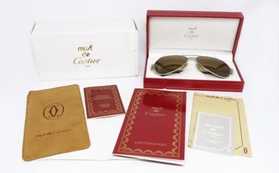 VINTAGE SUNGLASSES must CARTIER VENDOME SANTOS TITAN 62 nos AVIATOR LOUIS LAQUE - Image 1 of 4