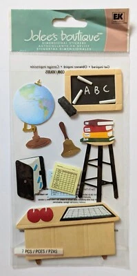 Libros campanas globo pizarra calcomanías álbumes de recortes para maestros de escuela Jolee's  Foto 1 de 2