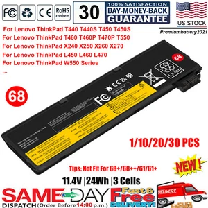 ✅LOT 68 Battery for Lenovo ThinkPad T440 T440s T450 T450S X240 X260 X270 L460 - Picture 1 of 14