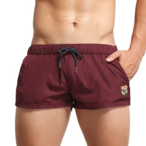 Male Gym Shorts Fitness Quick Dry Shorts Men's Beach Shorts Board Short Pants - Picture 1 of 26