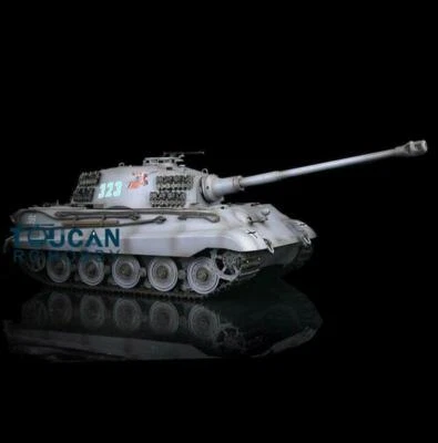 1/16 7.0 Henglong German King Tiger Plastic RTR 3888A RC Tank 360°Turret Gray - Image 1 of 4
