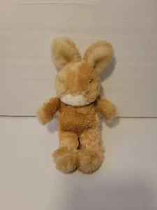 Mary Meyer Tan Bunny Rabbit Plush Pink Plastic Nose Townsend Vermont - 10" - Picture 1 of 9
