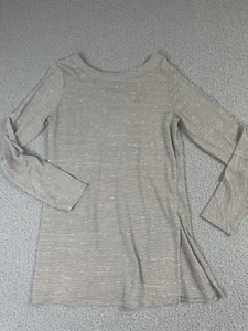 Prana Long Sleeve Striped Shirt tunic side slit criss cross back size medium - Picture 1 of 9