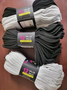 Ladies Low Cut Socks 12 pair Extended Size up to size 12 NWT - Picture 1 of 3