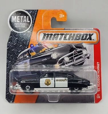 Matchbox 1951 Hudson Hornet Sheriff Euro Short Card  - Image 1 of 4
