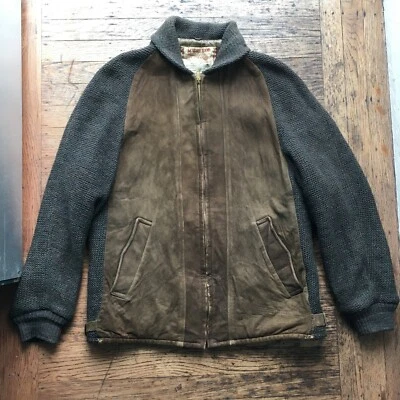Chaqueta de punto y gamuza McGregor Quilon de colección de los años 50 TALON cremallera completa para hombre 40 o 42 Foto 1 de 4