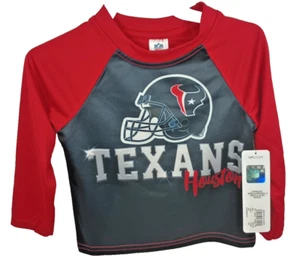 Houston Texans Infantes Unisex Manga Larga Poliéster Top Etiquetas 18 Meses - Imagen 1 de 5