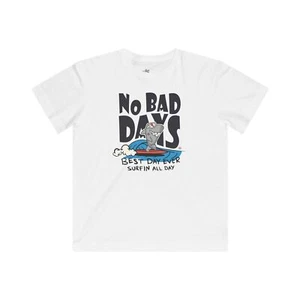 NO BAD DAYS ® Surf Vibes Kids Tee, Casual Kids T-Shirt, Fun Summer Wear - Picture 1 of 7