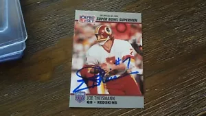 1990 PRO SET JOE THEISMANN AUTOGRAPHED FOOTBALL CARD - Picture 1 of 2