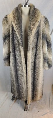 Abrigo de piel sintética para mujer abrigo "coyote como piel" talla 8-10 Foto 1 de 4