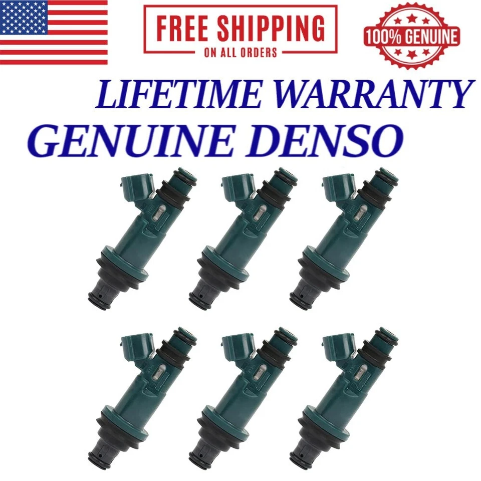 6X OEM Denso Fuel Injectors 97-03 Lexus ES300 Toyota Avalon 3.0L V6 23250-0A010 - Image 1 of 4