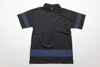 NUMBER NINE (N)INE Black Tribal Polo SHIRT Tee size 1 Small S Rare - Image 1 of 4
