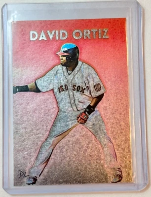 Tarjeta coleccionable David Ortiz platinada firmada por artista "Pawtucket Red Sox" 1/1 Foto 1 de 2