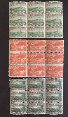 Люксембургская марка 3/2499 1921 B1-B3 Первая мировая война BOB редкая полный набор большие блоки9 MNHOG SP* - Изображение 1 из 2
