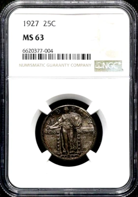 1927 25C Standing Liberty Quarter - NGC MS 63  CC565 - Image 1 of 4