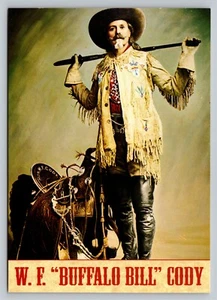 W.F. Buffalo Bill Cody Studio Portrait Wyoming VTG Unused Postcard - Imagen 1 de 2