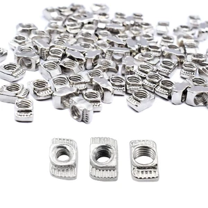 10x/50x Nutenstein NUT6 M3 M4 M5 verchromt Hammermutter NUT 6 Nutensteine V-Slot - Bild 1 von 6