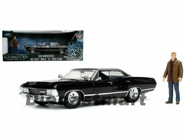 Jada Supernatural 1/24 Diecast Dean Winchester & 1967 Chevy Impala SS Sport S