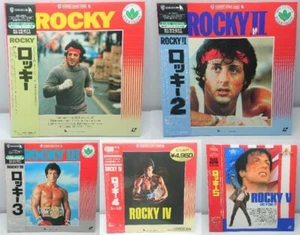 Rocky 1 - 5 (Ⅰ,Ⅱ,Ⅲ,Ⅳ&Ⅴ) - Sylvester Stallone / Japan Lot 5 Laserdiscs NTSC w/Obi - Picture 1 of 17