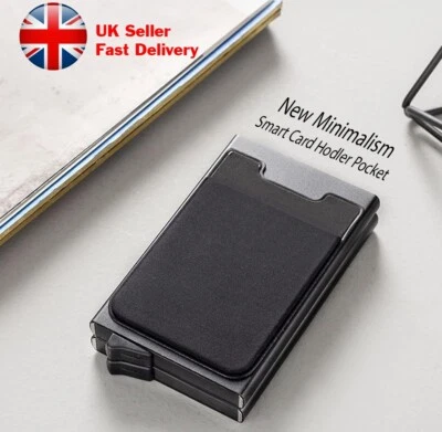 RFID blockierende Geldbörse Kreditkartenhalter Auto Pop-up Smart Geldklammer flexibel UK - Bild 1 von 4