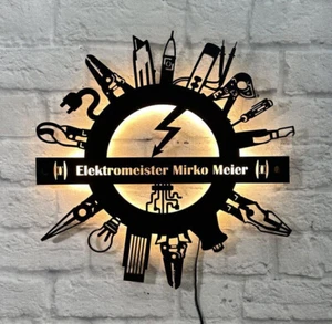 Geschenk für Elektriker Meister Elektrotechniker Schild Werkstattmitarbeiter - Bild 1 von 6