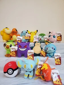 Pokemon Pikachu Bulbasaur Charmander Squirtle Plush Stuffed Animal 6" Toy New - Picture 1 of 55