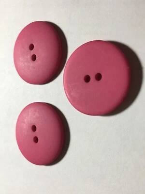 25 NEW 1 INCH DULL FINISH CYBER PINK  BUTTONS - Image 1 of 3