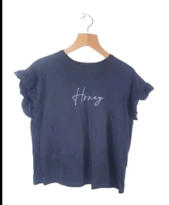 Women’s Black T Shirt From New Look Size 10 Honey - Image 1 of 4