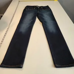 American Eagle Outfitters Stretch Skinny Blue Dark Wash Jeans Womens 4 Short - Picture 1 of 14