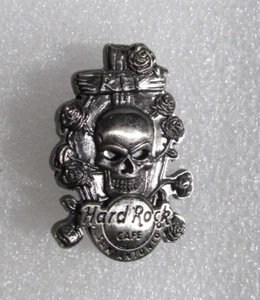 SAN ANTONIO TEXAS CROSS COFFIN ROSES 3D SILVER SKULL SERIES Hard Rock Cafe PIN - Picture 1 of 5