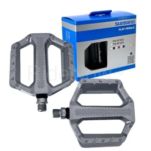 Shimano PD-EF202 Flat E-Bike Pedals for casual riding, 9/16", SILVER - Picture 1 of 10
